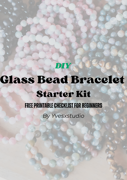 DIY Glass Bead Bracelet Starter Kit Checklist